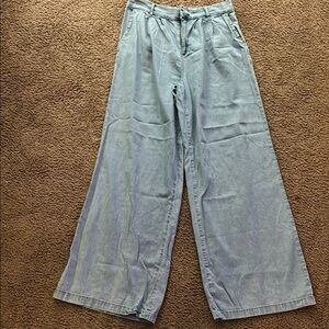 Light Blue Wide-Leg Pants